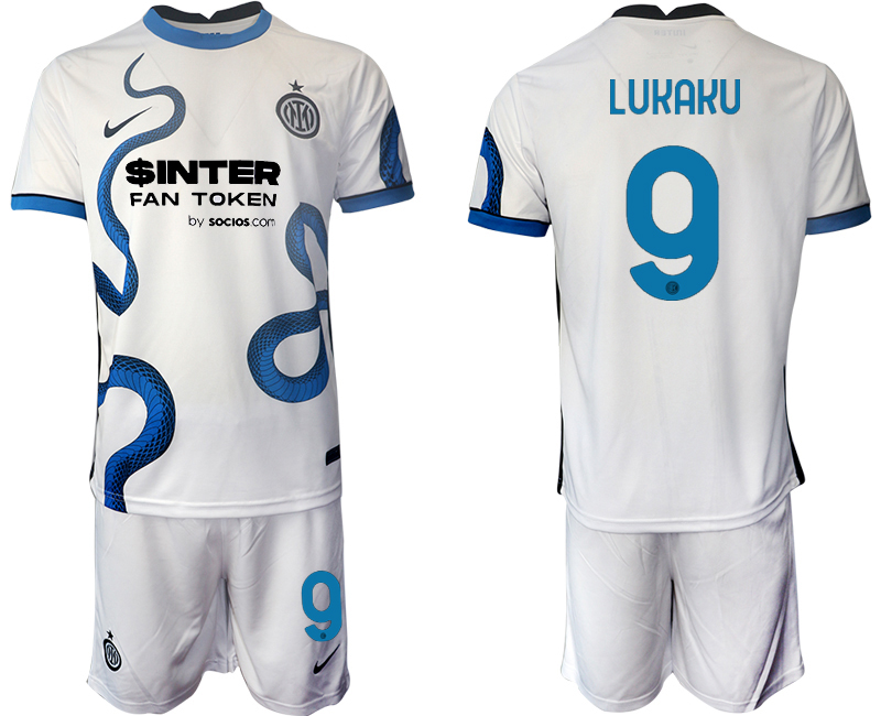 Men 2021-2022 Club Inter Milan away white #9 Soccer Jerseys